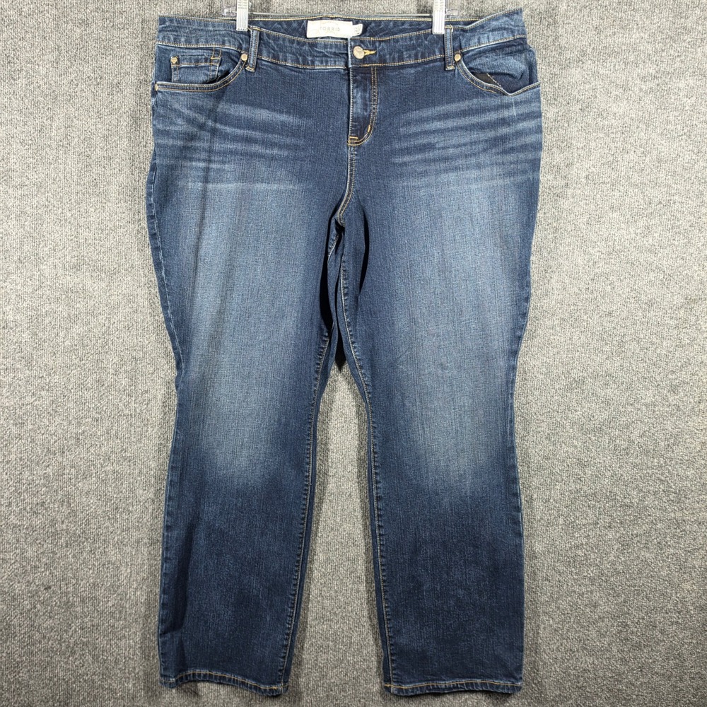 Torrid Jeans Womens‎ 22 Barely Boot Mid Wash Stretch Denim